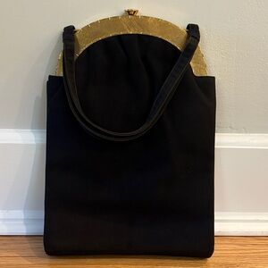 Vintage Rosenfeld Black Suede Evening Bag